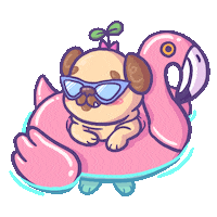 Chill Out Dog Sticker by Alba Paris