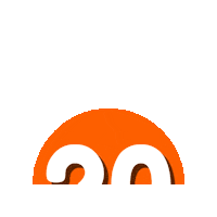 Orange Number Sticker