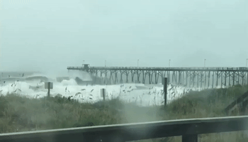 Waves Pound North Carolina Shore as Hurricane Florence Edges Closer
