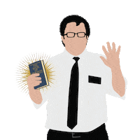 waving andrew rannells Sticker by The Book of Mormon