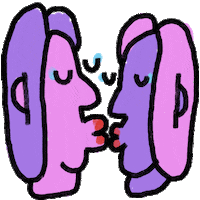French Kiss Love Sticker