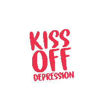 Lucyrayner Kiss Off Depression Sticker by The Lucy Rayner Foundation