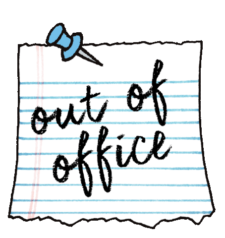 Out Of Office Vacation Sticker by By Sauts // Alex Sautter (formerly Pretty Whiskey)