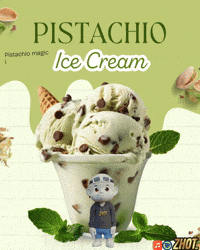 Pistachio Ice Cream GIF by Zhot