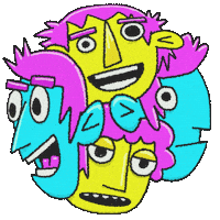 Cartoon Characters Illustration Sticker by subtlestrokes
