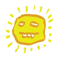 Here Comes The Sun Smile Sticker