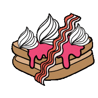 Bacon Waffle Sticker by risebrunch