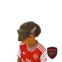 mikeypoulli football arsenal blind keep going Sticker
