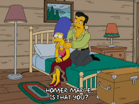 relaxing marge simpson GIF