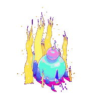 xTOFUx crowd flames portal dome Sticker