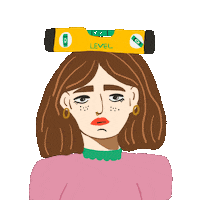 Lazykaty sad unsure level sad girl Sticker