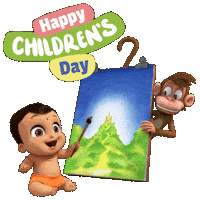Childhood Memories Celebration Sticker by Chhota Bheem