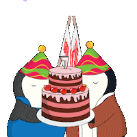 Celebrate Happy Birthday Sticker by Pudgy Penguins