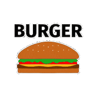 Fast Food Burger Sticker
