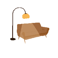 On The Couch Sticker by WIDAC