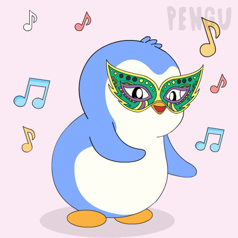 Happy Mardi Gras GIF by Pudgy Penguins