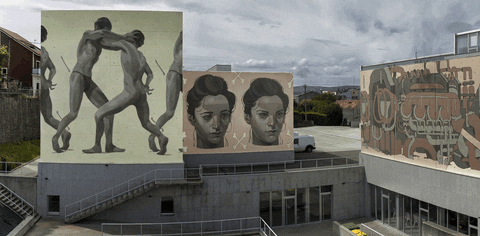 street art buildings GIF by A. L. Crego
