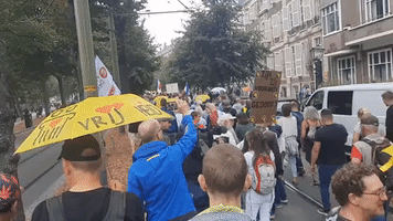 Protesters in The Hague March Against New COVID Pass Rule