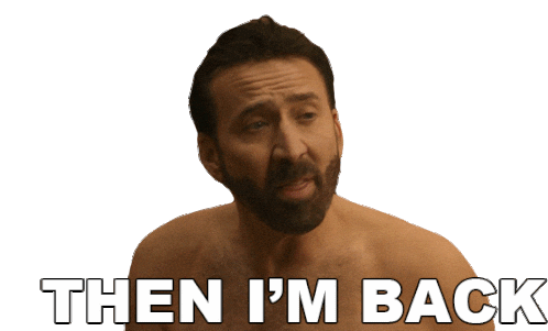 Im Back Nicolas Cage Sticker by Nordisk Film Finland