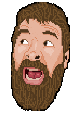 Scared 8 Bit Sticker by Deadstream