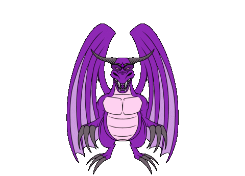 Purple Dragon Sticker by Nico