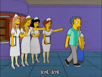 waving homer simpson GIF