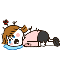 bigycomic girl sad water crying Sticker