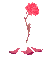 Beauty And The Beast Flower Sticker