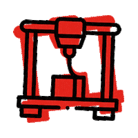 3D Printer Sticker by Fanshawe College