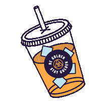 drinkgoldenratio gold cold brew golden hour stay golden Sticker