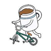Coffee Bmx Sticker by Boxpalm