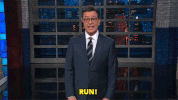 stephen colbert run GIF by The Late Show With Stephen Colbert