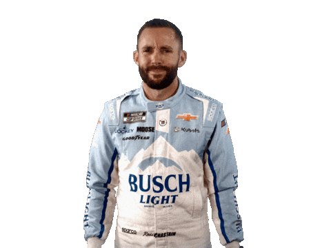 Ross Chastain Shrug Sticker by Busch Beer