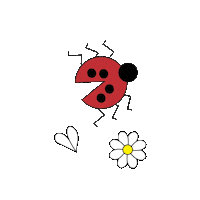 Happy Lady Bug Sticker by Mallory Ervin