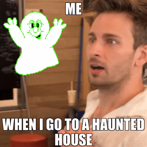 scared haunted house GIF by Derek Yates