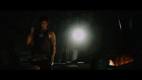 PanBelfer giphygifmaker tony stark ironman ironman build GIF