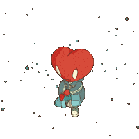 Sad Broken Heart Sticker by LT3 Creations
