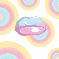 zaycardona sexy rainbow tongue lips GIF
