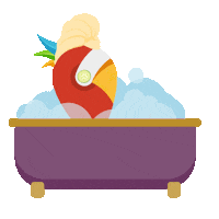 bubbles chilling Sticker by HolidayPirates