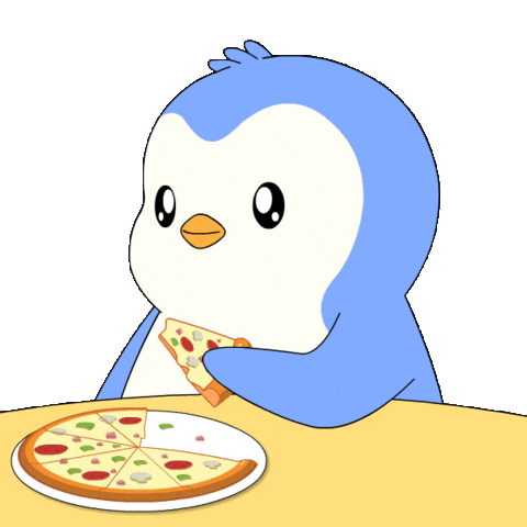 Hungry Pizza Sticker by Pudgy Penguins