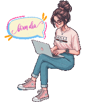 Good Morning Girl Sticker