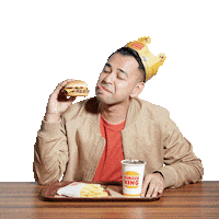 BurgerKingIndonesia delivery cheeseburger bk burger king Sticker