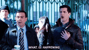 What Is Happening Andy Samberg GIF by Brooklyn Nine-Nine