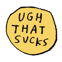 over it ugh Sticker by Adam J. Kurtz
