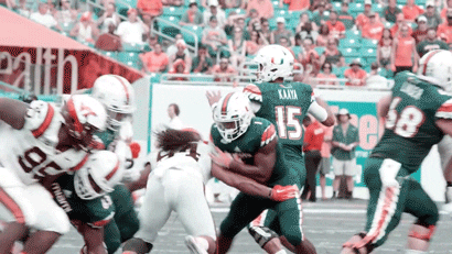 miamihurricanes giphyupload football american football canes GIF