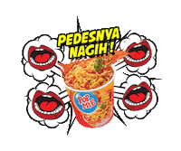 hungry instant noodles Sticker by POPMIE