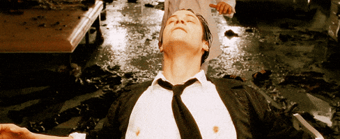 BabyFarkMcGeeZax giphyupload middle finger keanu reeves constantine GIF