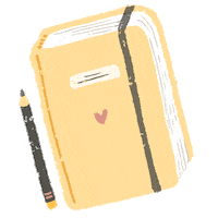 allofmetienda book amarillo agenda notas Sticker