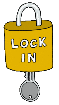 Stay Safe Locked In Sticker by patternbase