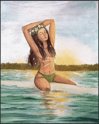 yzawuthrich girl beach ocean sea GIF